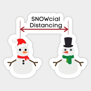 Snowcial Distancing Sticker